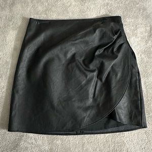 Abercrombie & Fitch Vegan Leather Mini Skirt